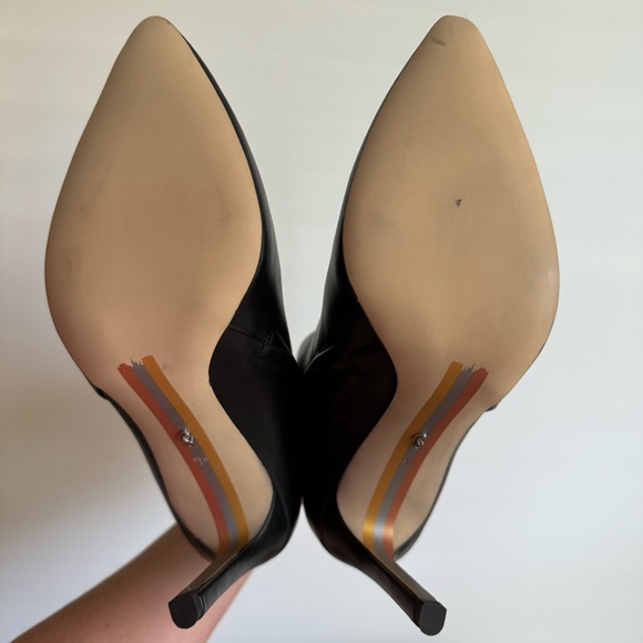 Sam Edelman - Women's Black Leather Wrenley Pointed Toe Ankle Bootie size 9.5 - Picture 12 of 13